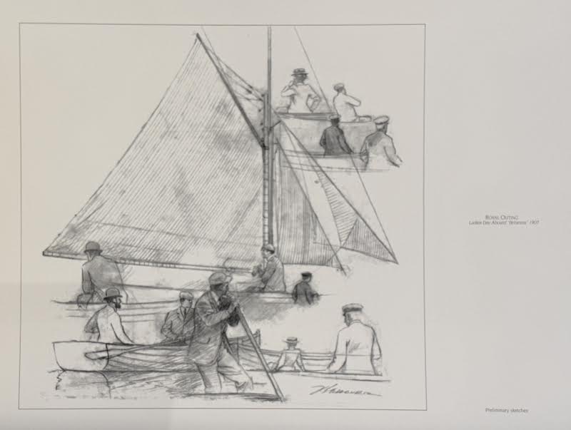 Royal Outing, Print of the Preliminary Sketch