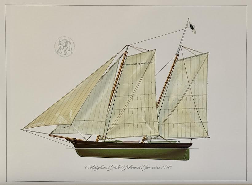 Maryland Pilot Schooner Commerce 1850