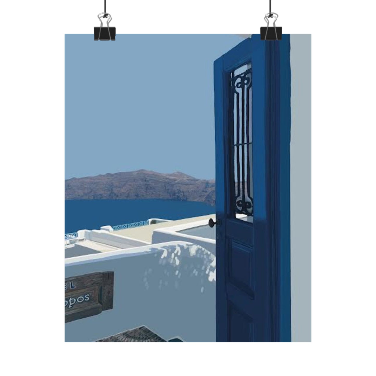 Santorini, Greece - Matte Vertical Poster