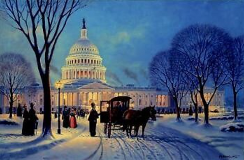 A Winter's Evening on the Hill