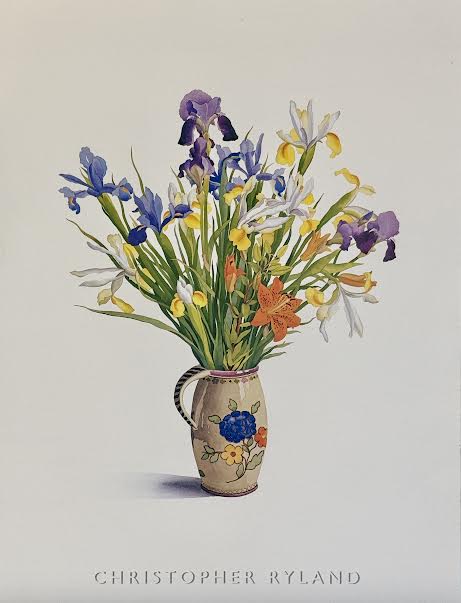 Irises and Lilies in a Dutch Jug