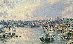 RICHMOND: A VIEW OF THE CITY FROM THE BANKS OF THE JAMES RIVER IN 1858