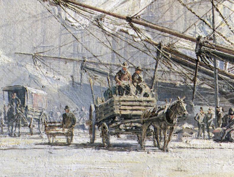 New York, The Foot of South Street 1876