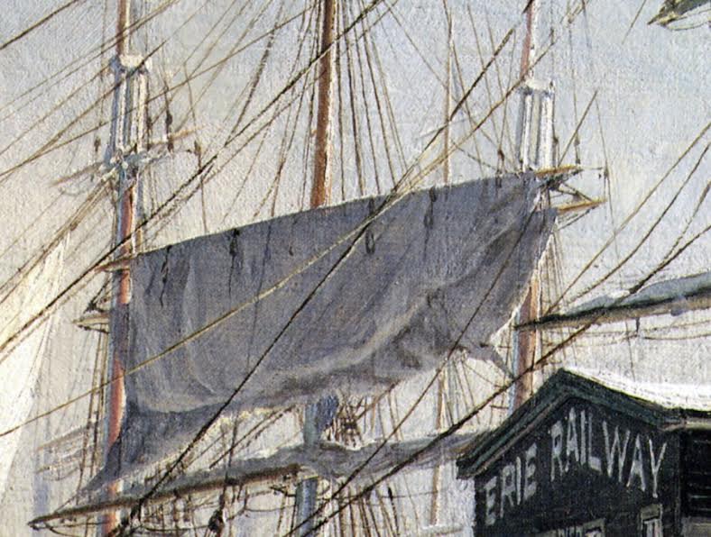 New York, The Foot of South Street 1876