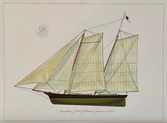 Maryland Pilot Schooner Commerce 1850
