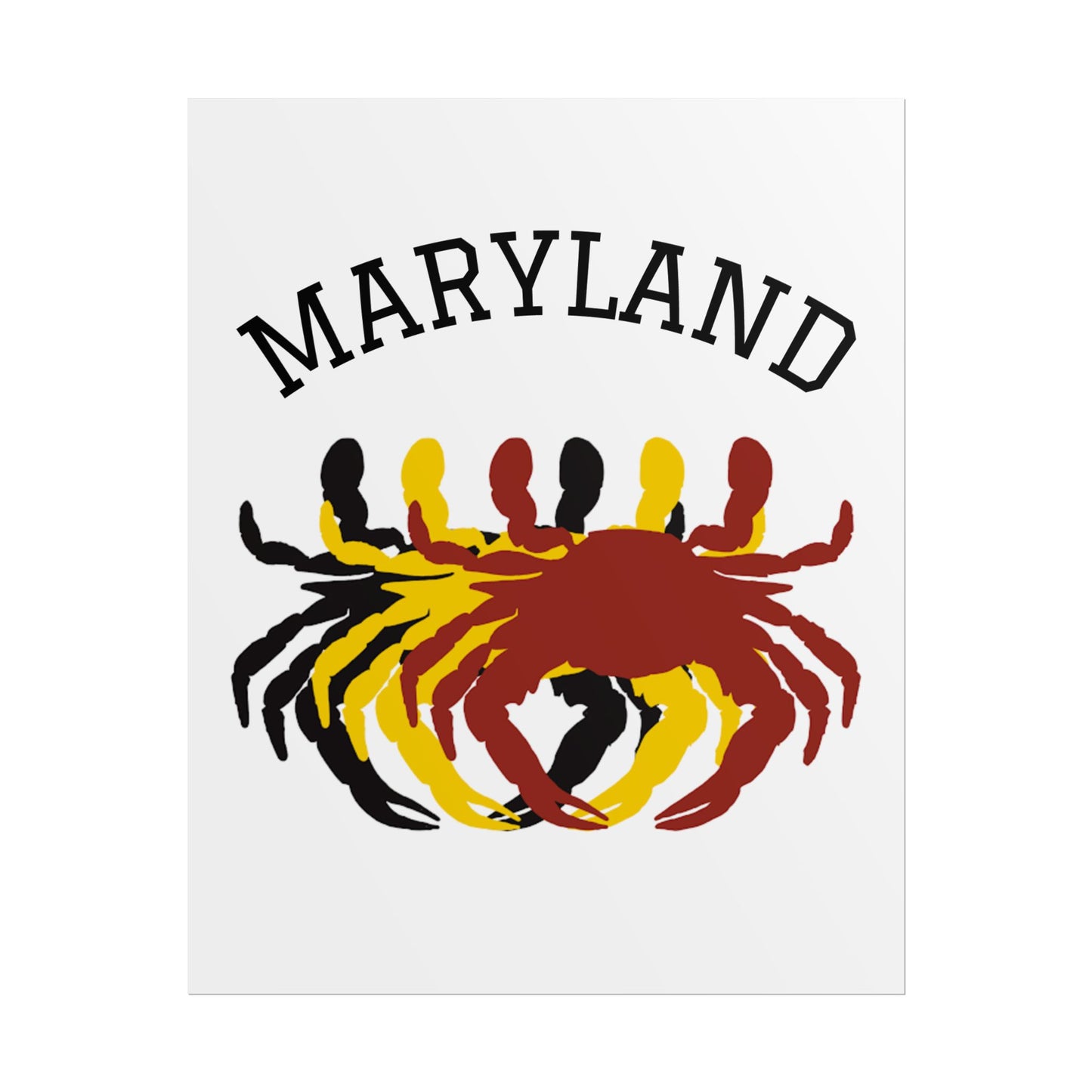 Maryland Crab Poster — State Pride Rolled Art Print