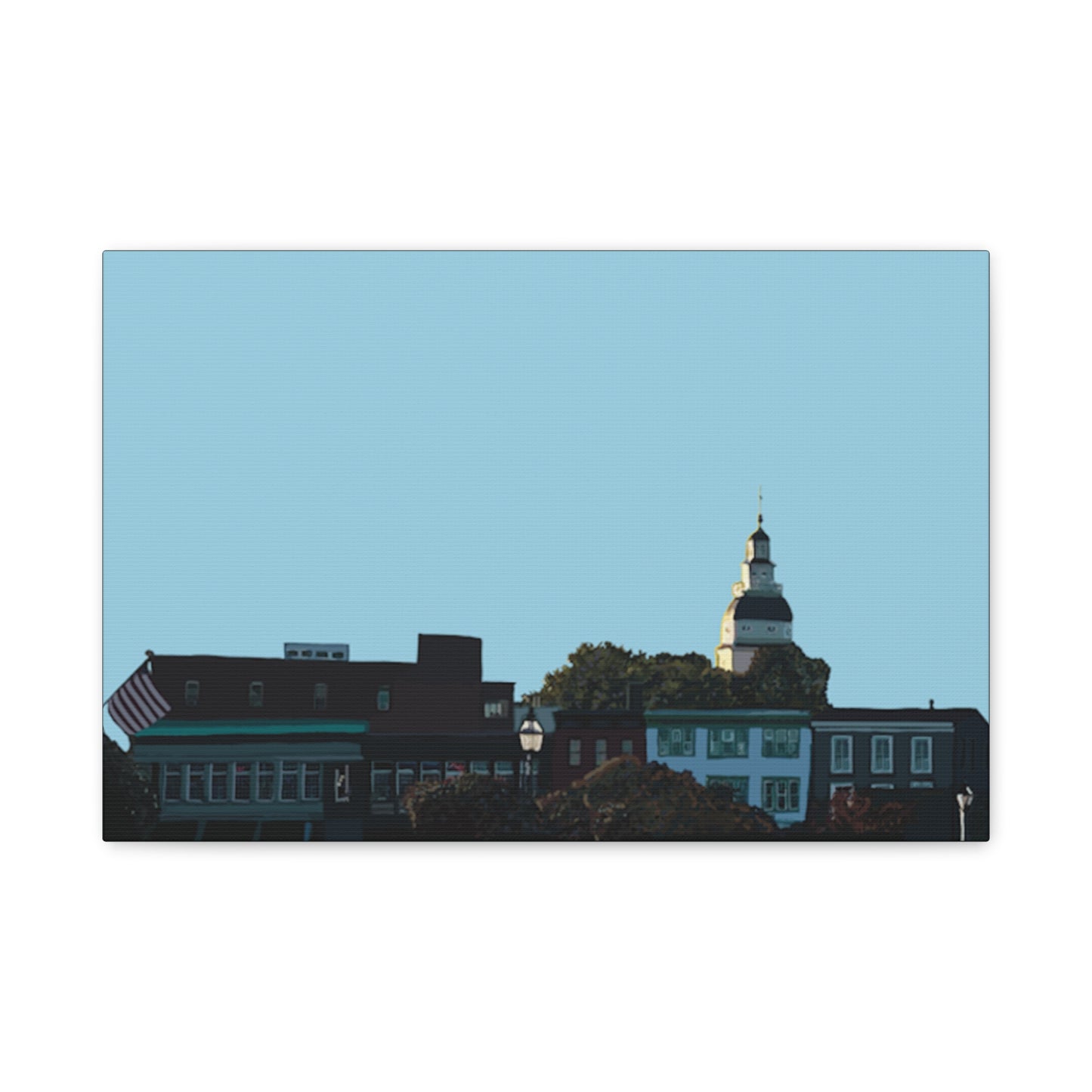 Annapolis Skyline Matte Canvas Print – Stretched Cityscape Wall Art