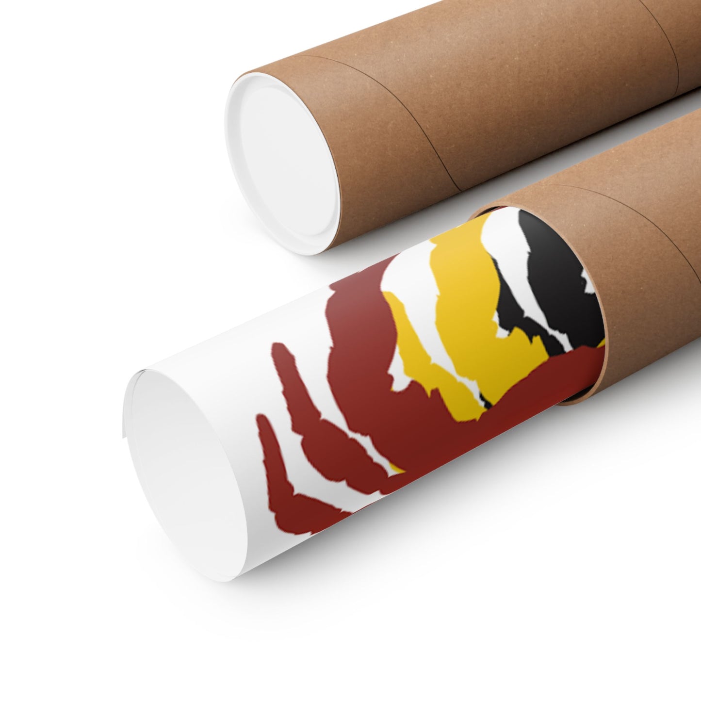Crab Trio Matte Poster — Coastal Wall Art in Red, Yellow & Black