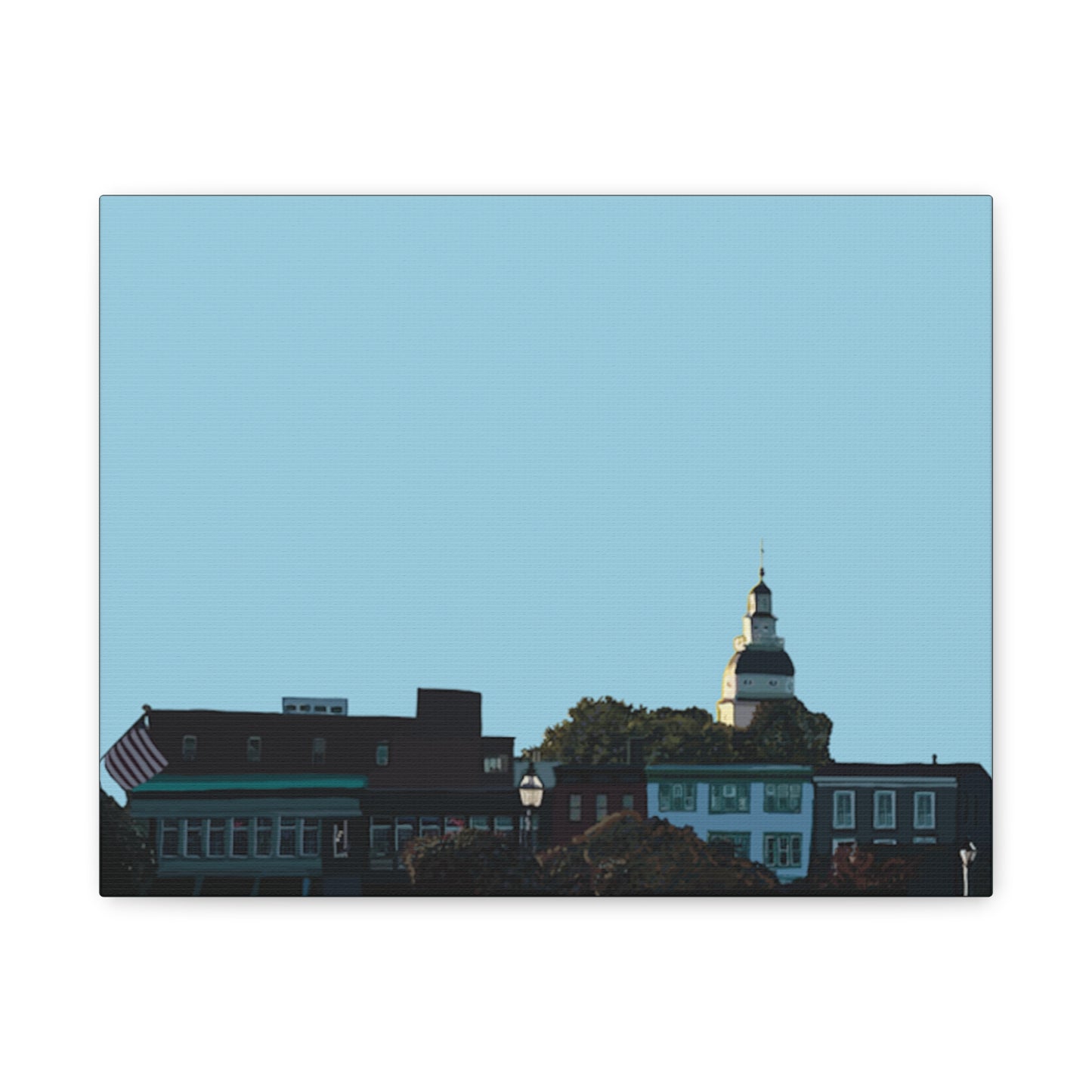 Annapolis Skyline Matte Canvas Print – Stretched Cityscape Wall Art