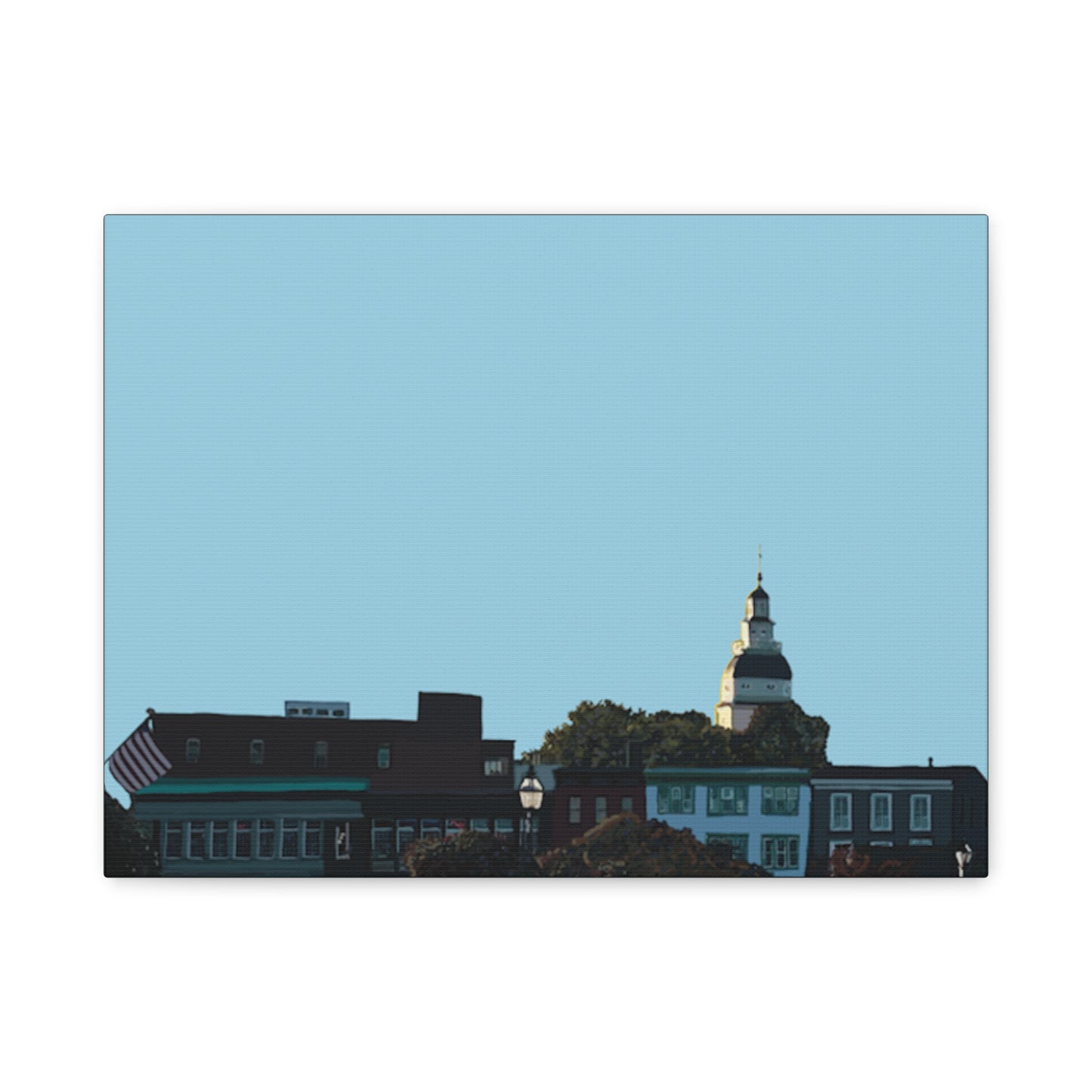 Annapolis Skyline Matte Canvas Print – Stretched Cityscape Wall Art