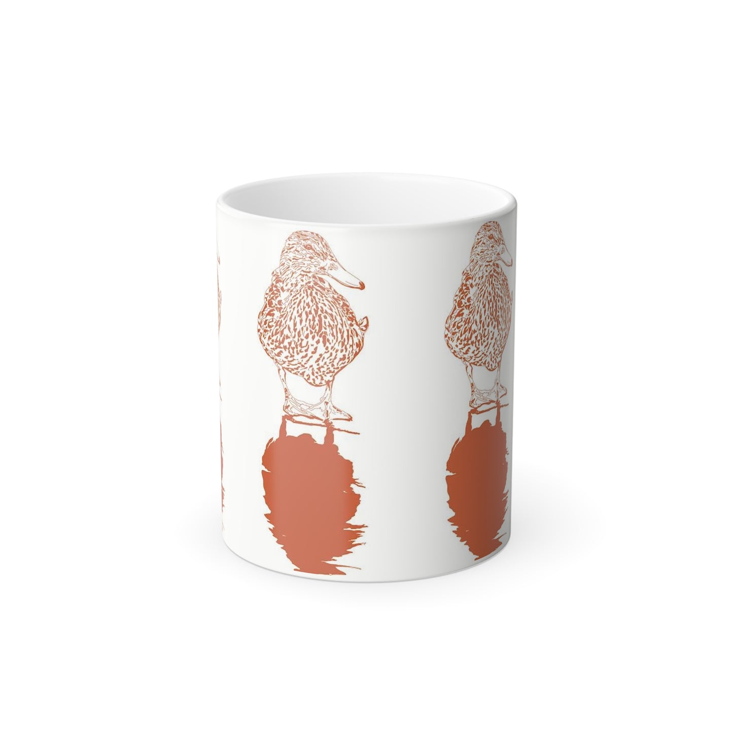 Color-Changing Mug — Wading Bird Reflection 11oz (Heat Reveal)
