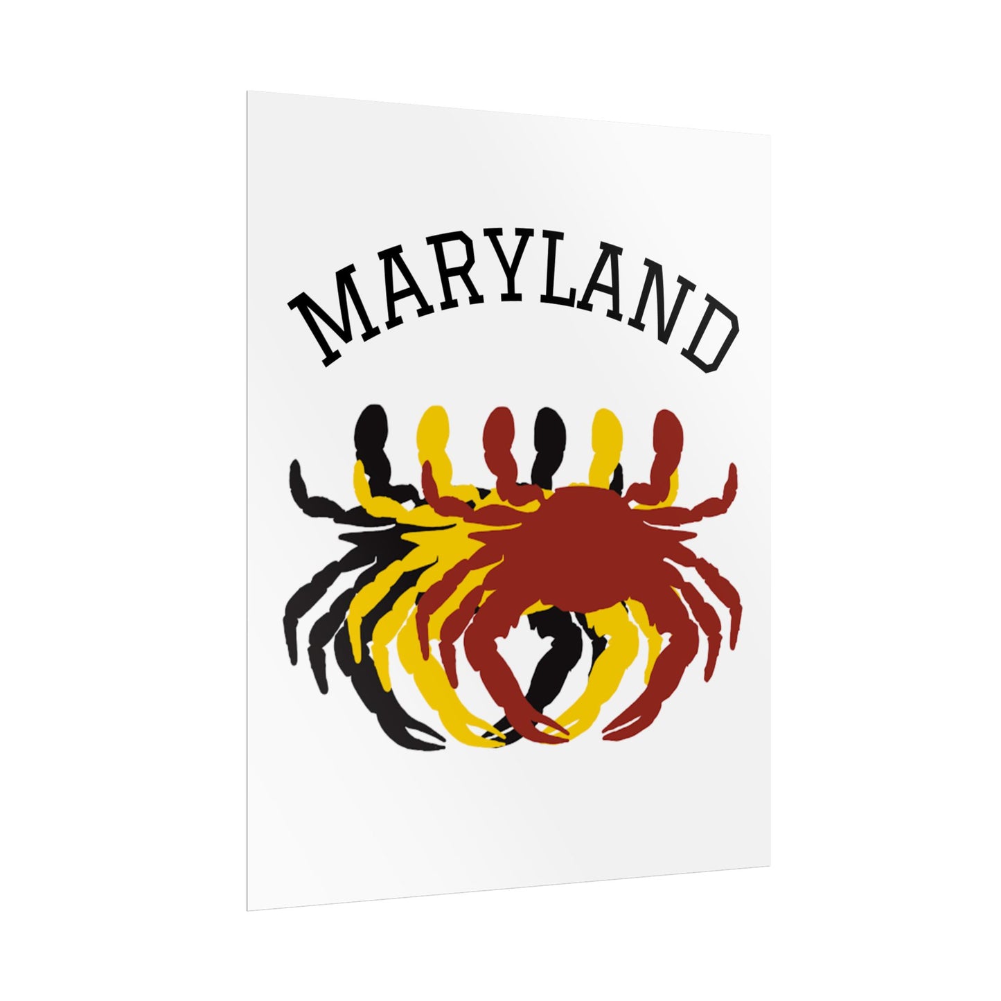 Maryland Crab Poster — State Pride Rolled Art Print