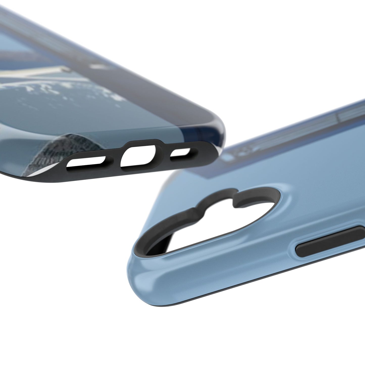 Santorini Blue Door Phone Case — Magnetic Impact-Resistant Coastal iPhone Cover