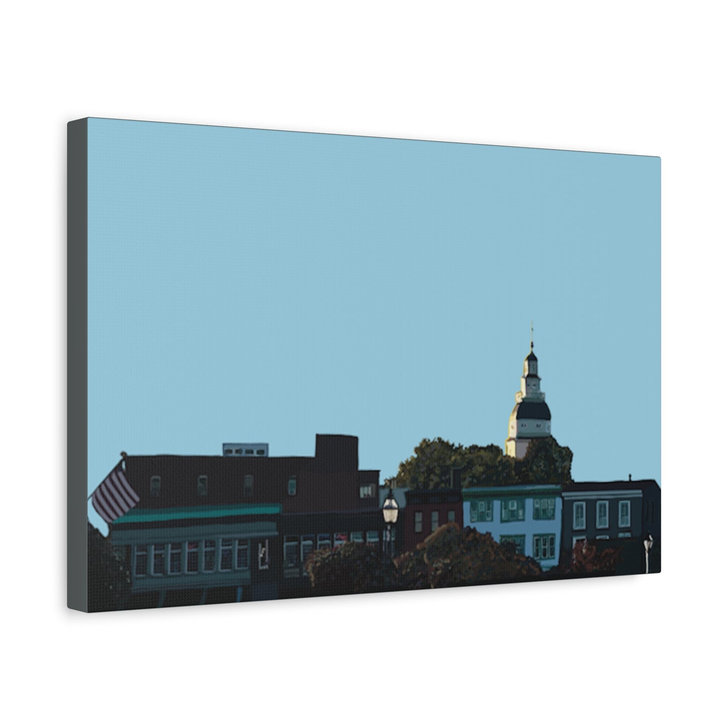 Annapolis Skyline Matte Canvas Print – Stretched Cityscape Wall Art
