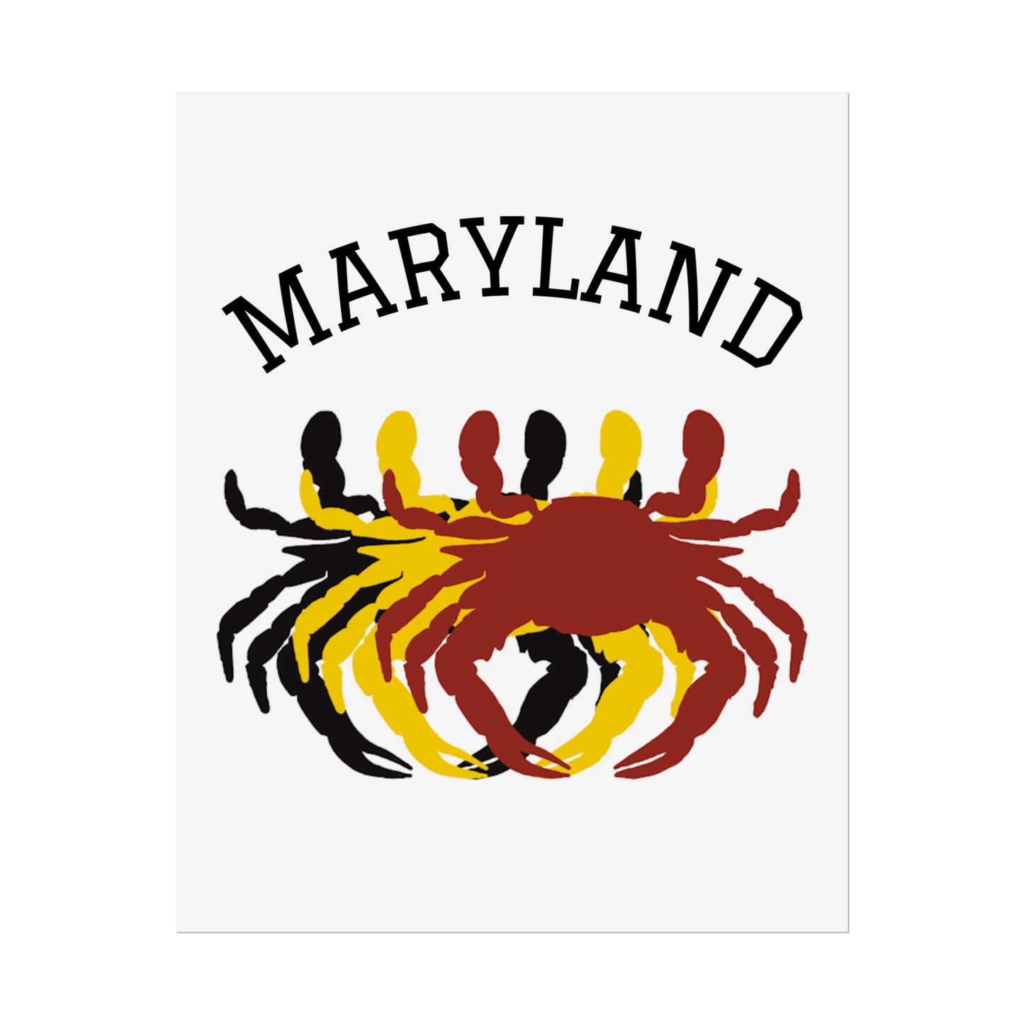 Maryland Crab Poster — State Pride Rolled Art Print