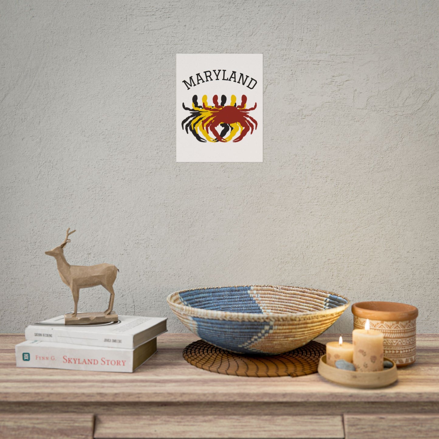 Maryland Crab Poster — State Pride Rolled Art Print