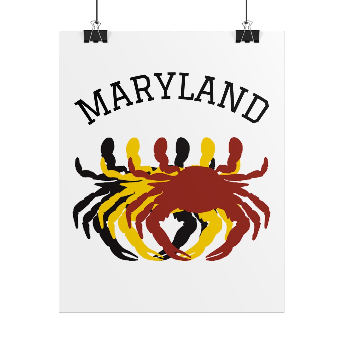 Maryland Crab Poster — State Pride Rolled Art Print