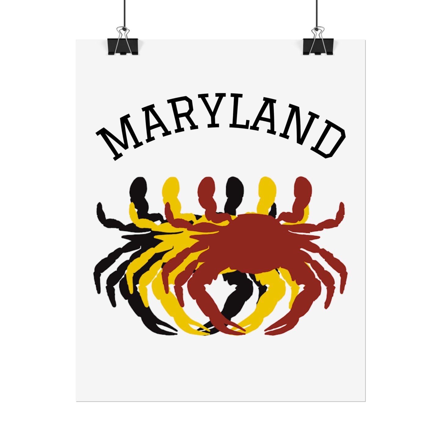 Maryland Crab Poster — State Pride Rolled Art Print