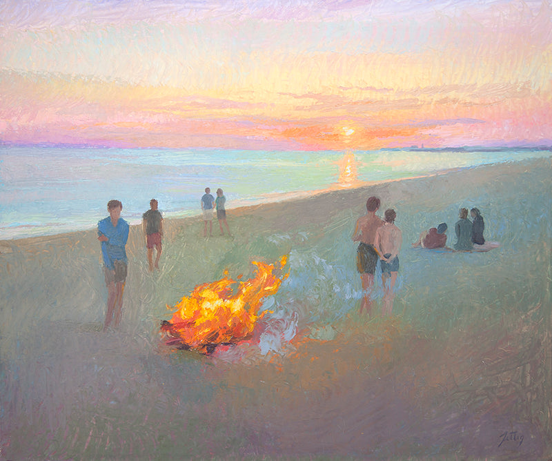 Atlantic Ocean Sunset Bonfire