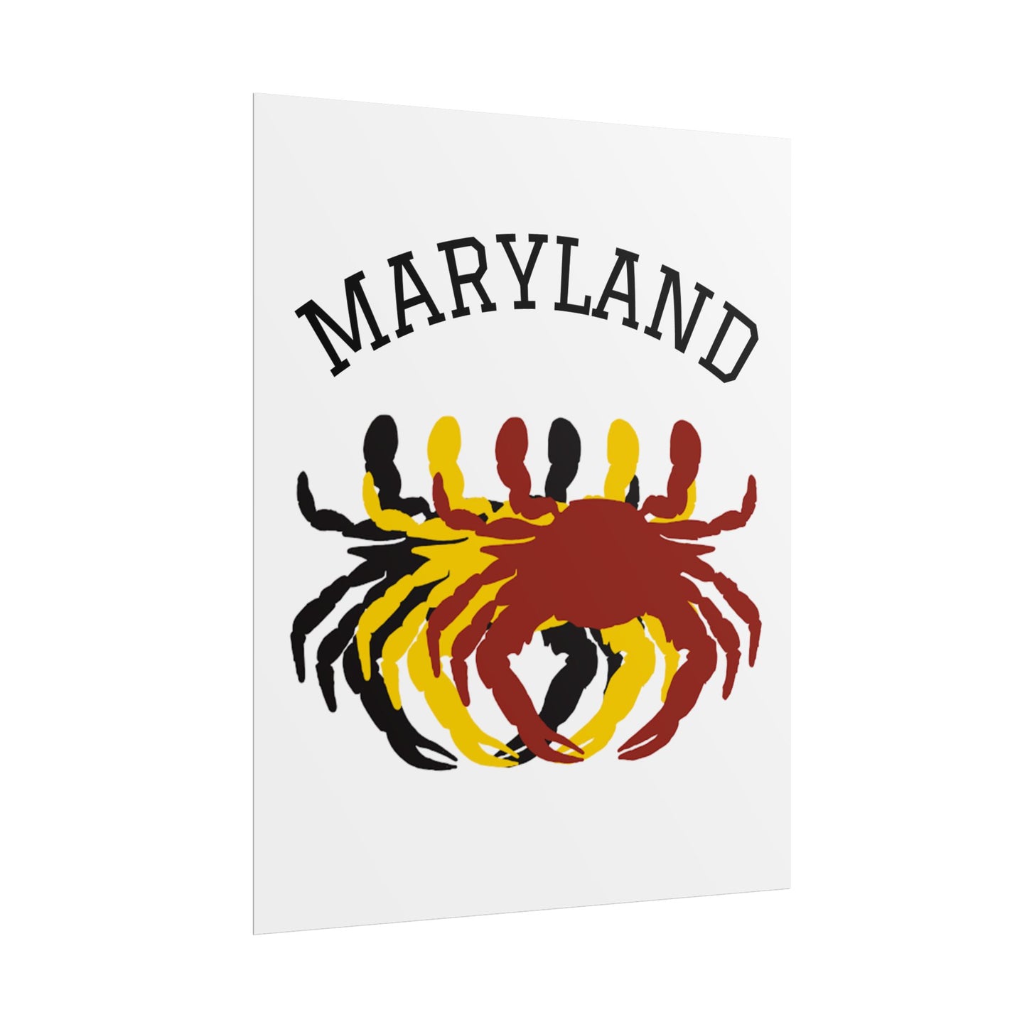 Maryland Crab Poster — State Pride Rolled Art Print