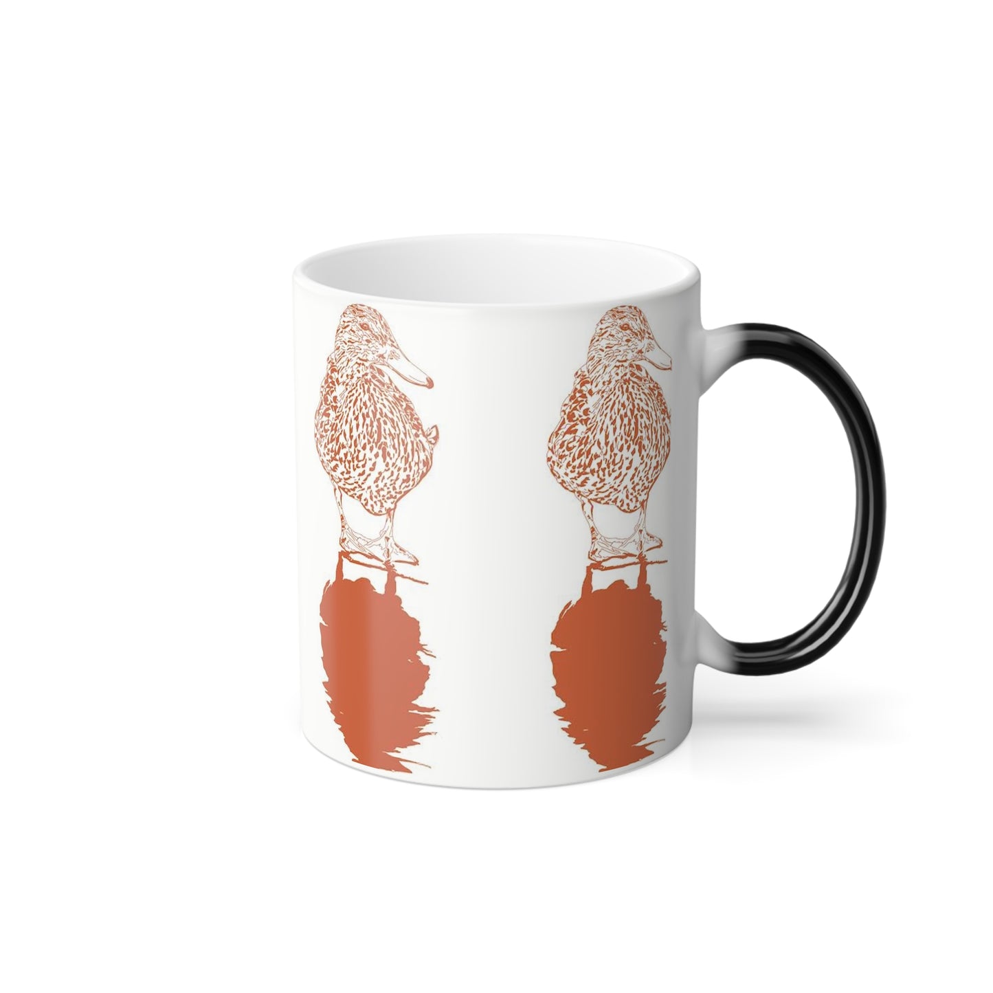 Color-Changing Mug — Wading Bird Reflection 11oz (Heat Reveal)