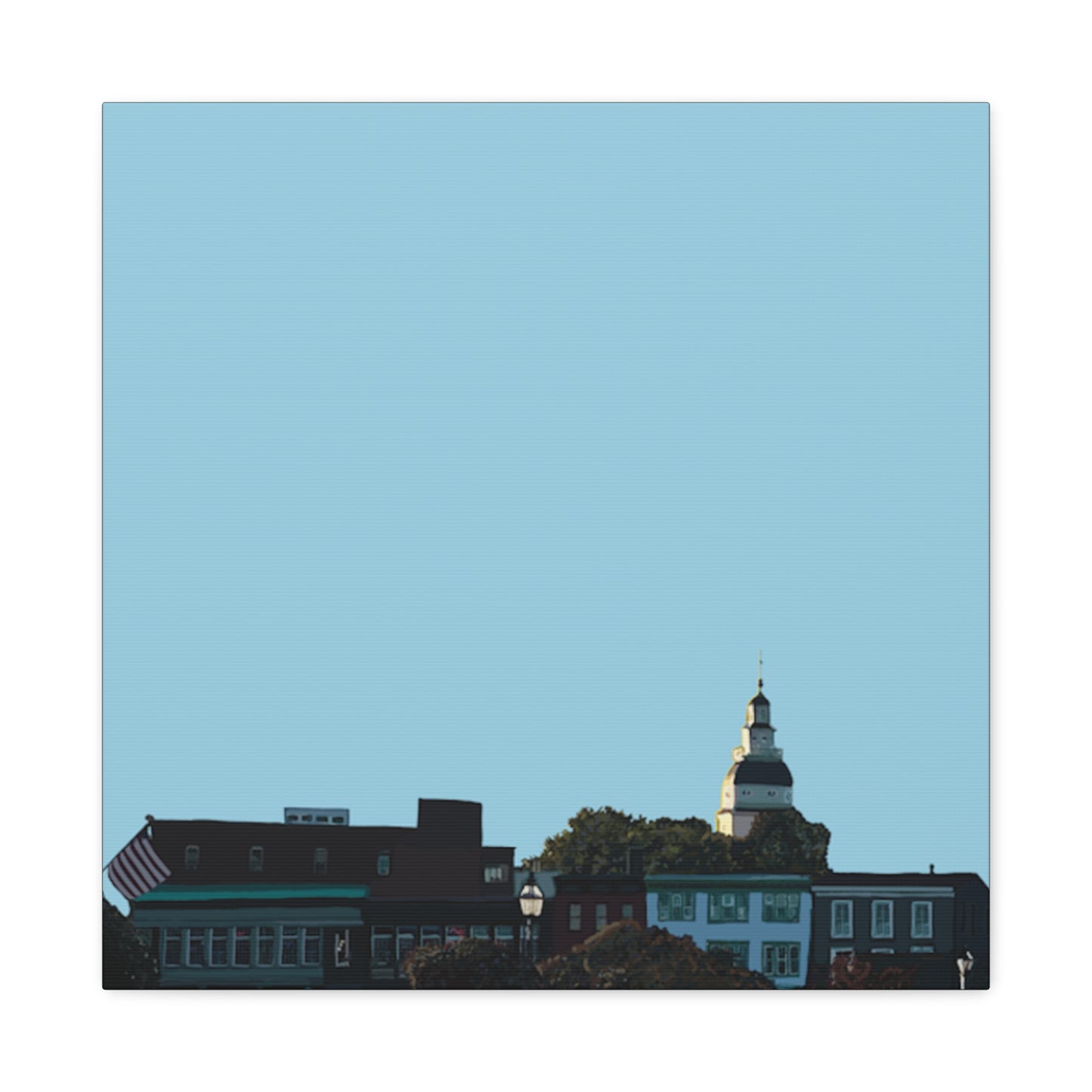 Annapolis Skyline Matte Canvas Print – Stretched Cityscape Wall Art