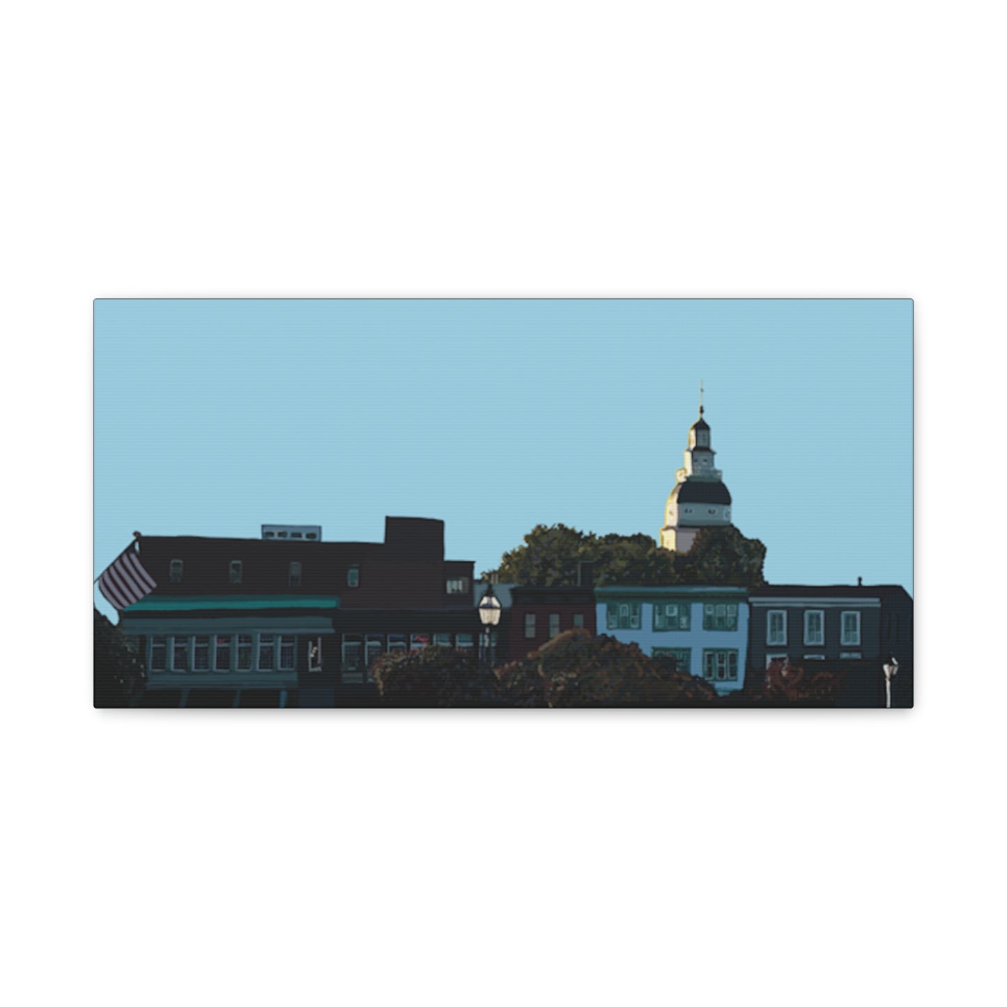 Annapolis Skyline Matte Canvas Print – Stretched Cityscape Wall Art