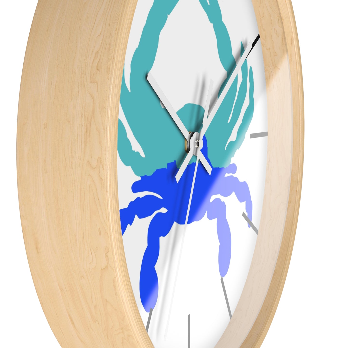 Annapolis Blue Crab Wall Clock — Nautical Blue Beach Decor