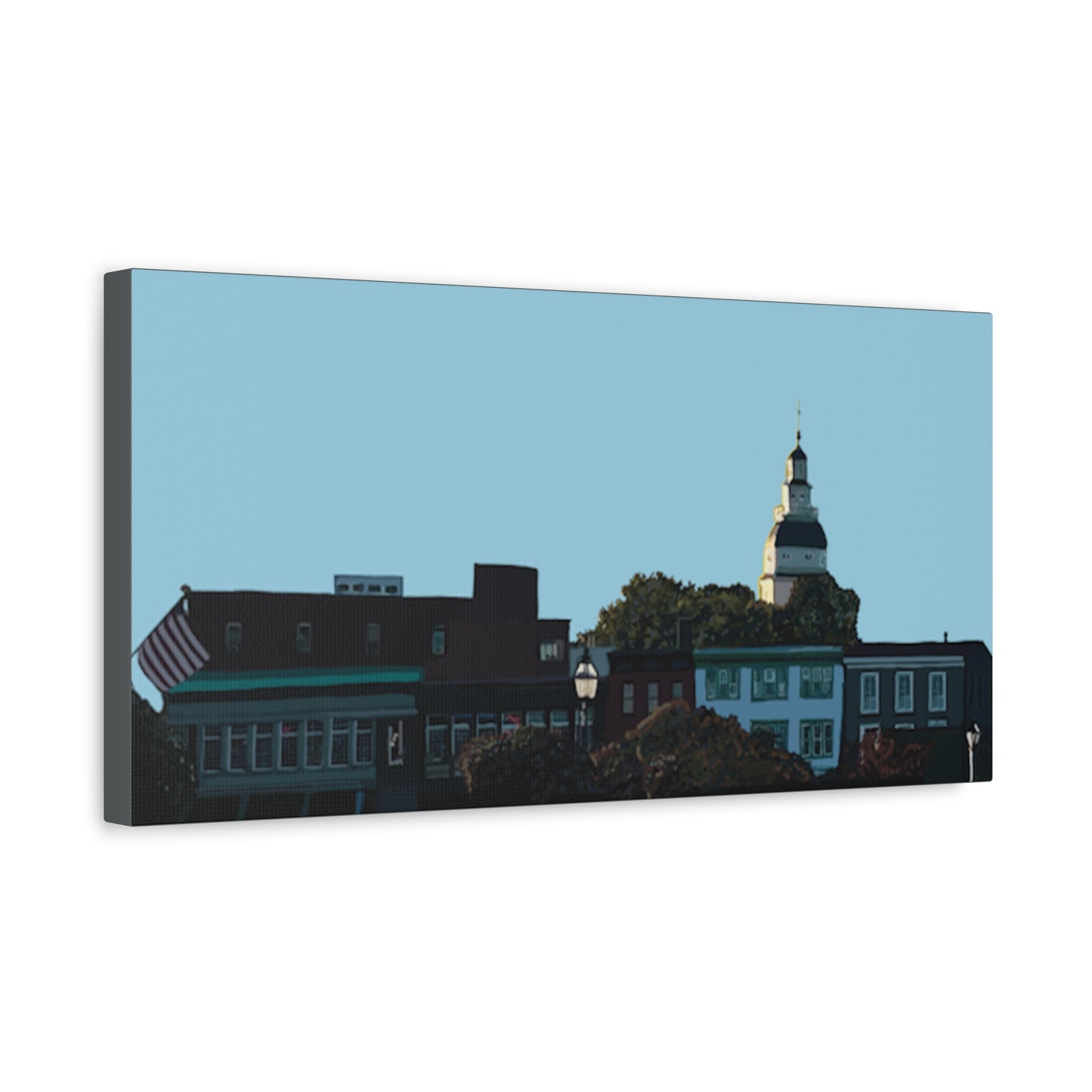 Annapolis Skyline Matte Canvas Print – Stretched Cityscape Wall Art