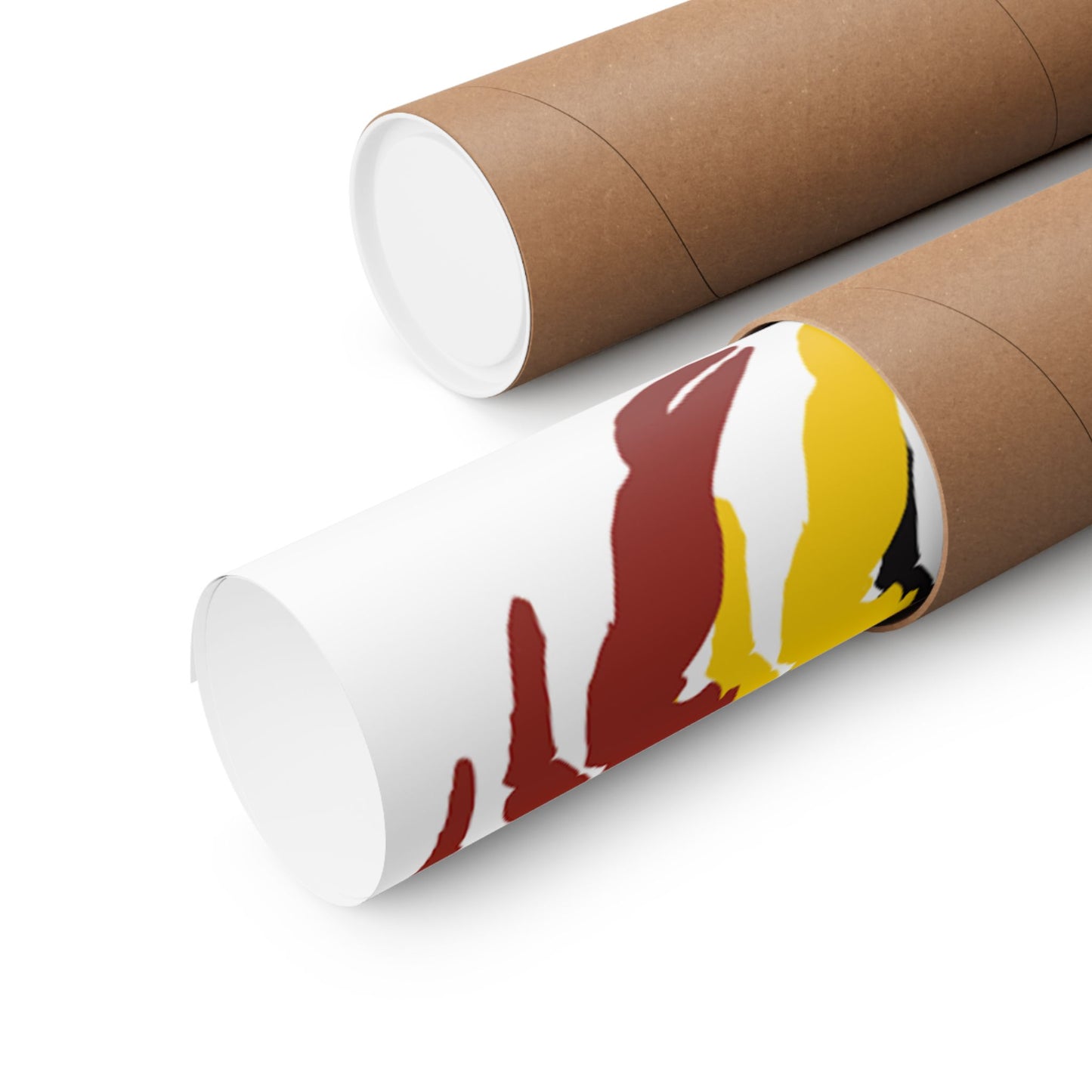 Crab Trio Matte Poster — Coastal Wall Art in Red, Yellow & Black