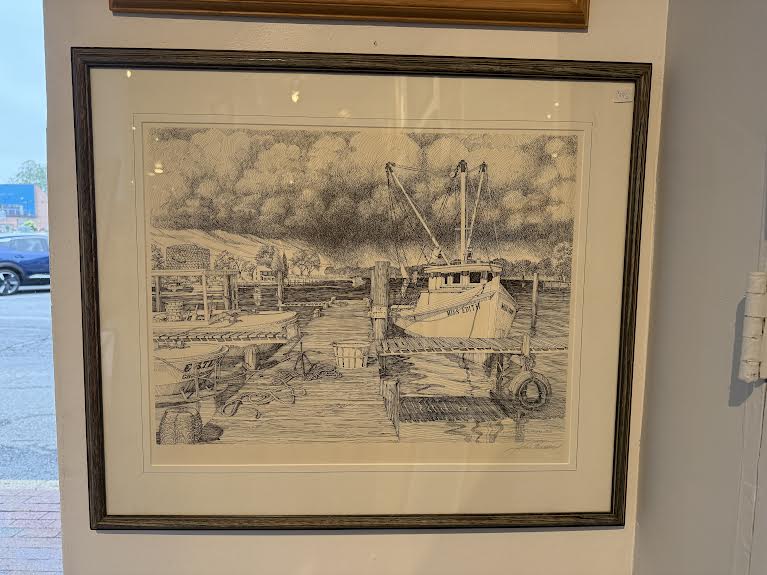 Etching of Docked Miss Edith