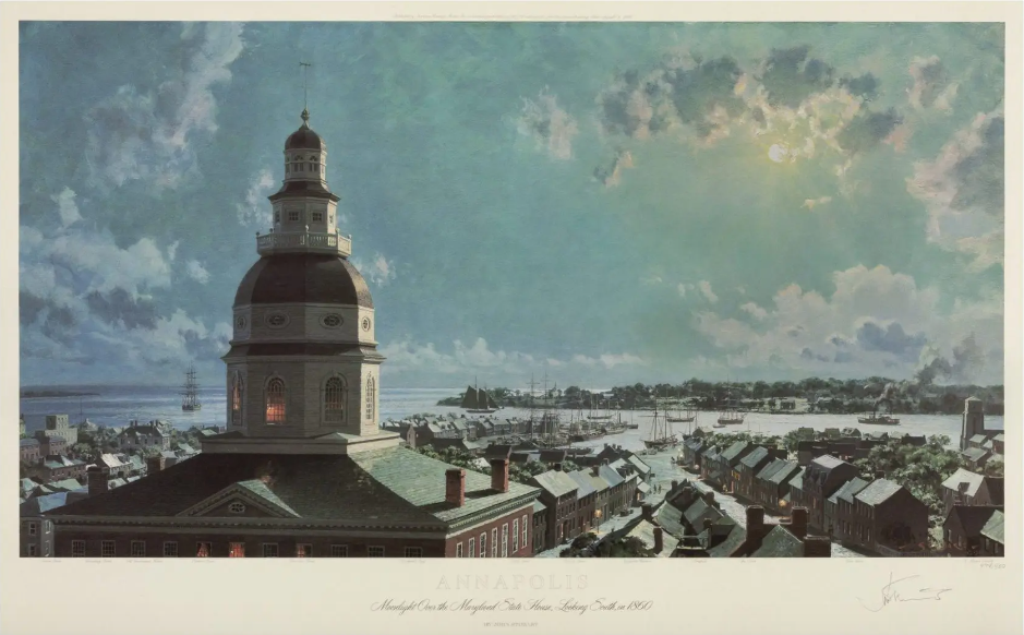 Annapolis: A View from the Statehouse in 1860