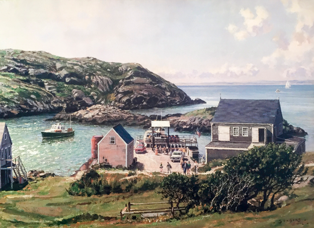MONHEGAN: A VIEW OF THE LANDING FROM THE ISLAND INN