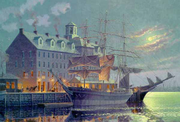 Old Boston By Moonlight