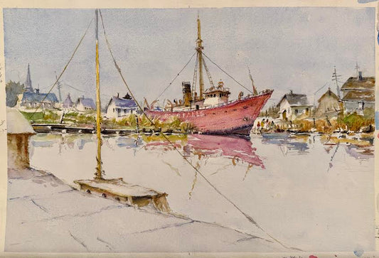 Over Falls Light Ship - Lewes Delaware