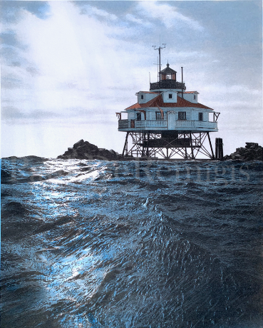 Color Thomas Point Light