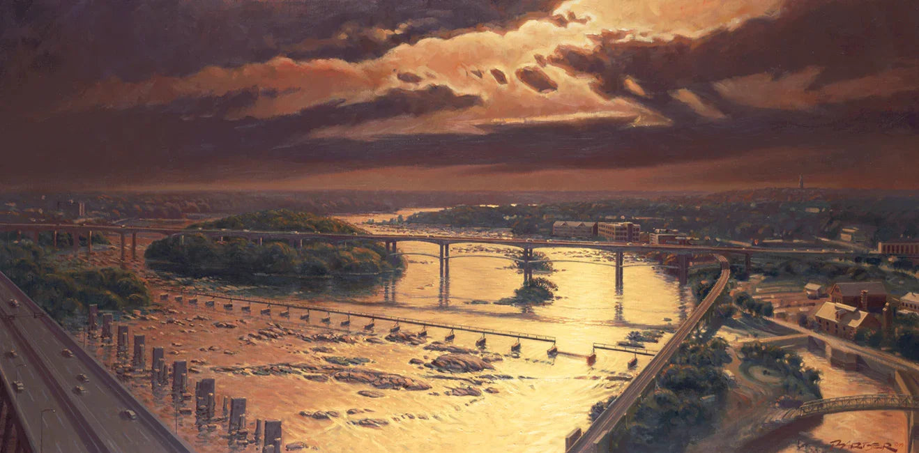 SUNSET OVER THE JAMES