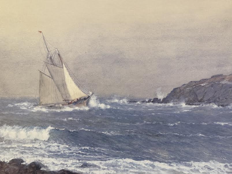 Schooner Effort Making Monhegan Island