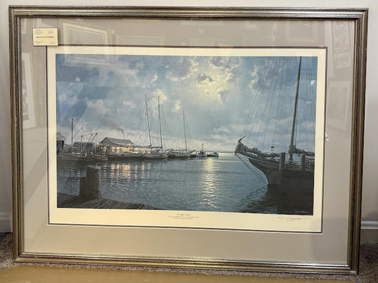 Moonlight Harbor FRAMED