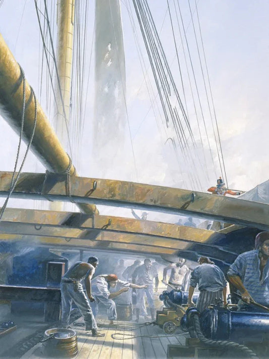 historical sailing vessel aboard sailors hms geoff hunt crew master and commander