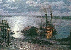 NATCHEZ: THE "ROB'T E. LEE" ARRIVING AT THE "UNDER-THE-HILL" IN 1882 (RARE)