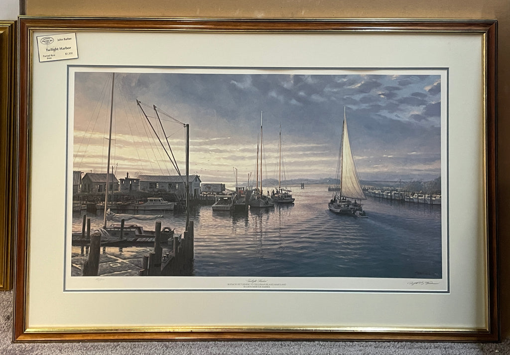 Twilight Harbor - Framed